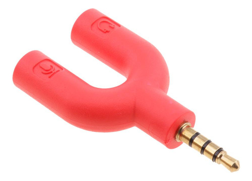 Adaptador De Conector De Audio Estéreo Rojo