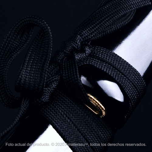 Imagen 9 de 10 de Katana Negra Kensei Aohige Acero Carbono Full Tang Filo Extr