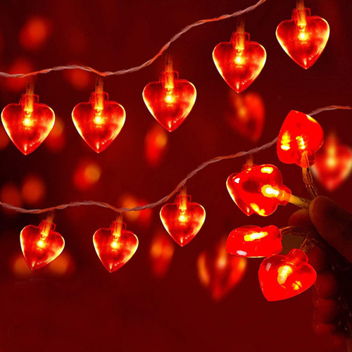 / Farol Con Forma De Corazón Rojo, Cadena Pequeña, Para El
