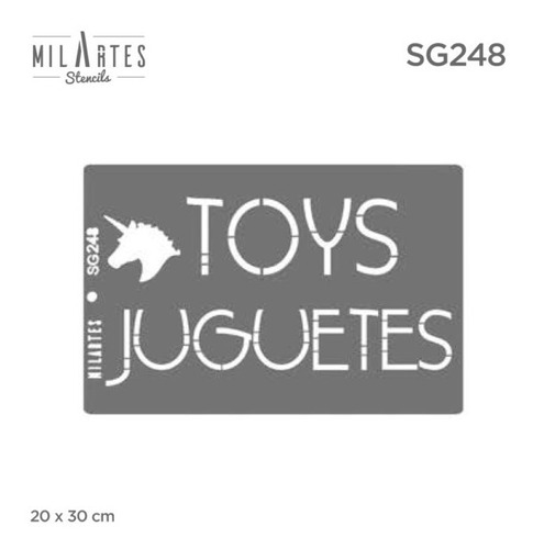 Mil Artes - Stencil Toys  20 X 30cm - Sg248