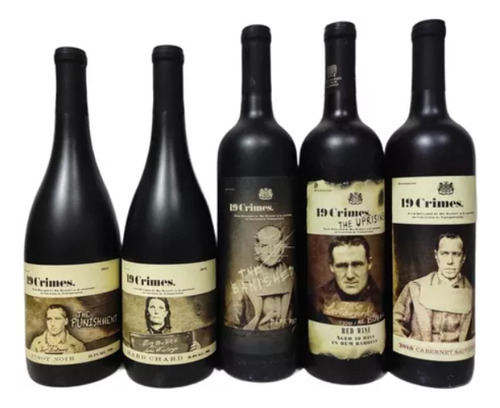 Vinho 19 Crimes Rótulo Com Realidade Aumentada (05 Garrafas)