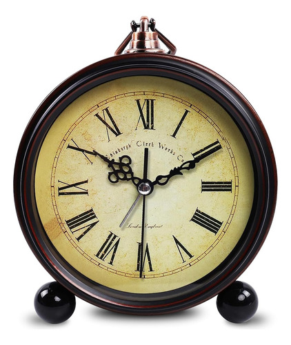 Reloj Despertador Analógico Clásico Pequeño Y Silencioso Con