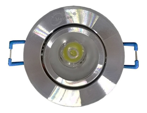 Imagen 2 de 3 de Lampara Led Empotrable 1w Satinada Plafon Bote 5cm Mgdir1