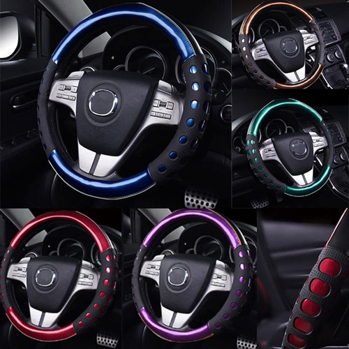Funda De Volante De Cuero Universal (azul)