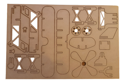 Avião Para Montar Em Madeira Mdf Cru Para Montar 20 Cm