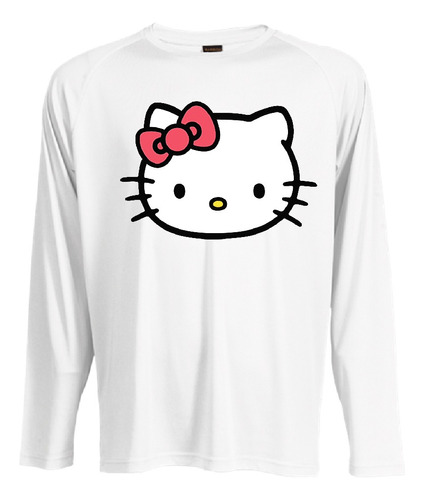 Camiseta Polar Manga Larga Polera Niñas Hello Kitty