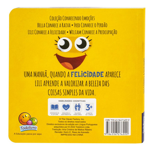 Conhecendo Emoções: Lili Conhece A Felicidade, De Inc. The Clever Factory., Vol. 1. Editorial Todolivro, Capa Dura, Edição 1 Em Português, 2024