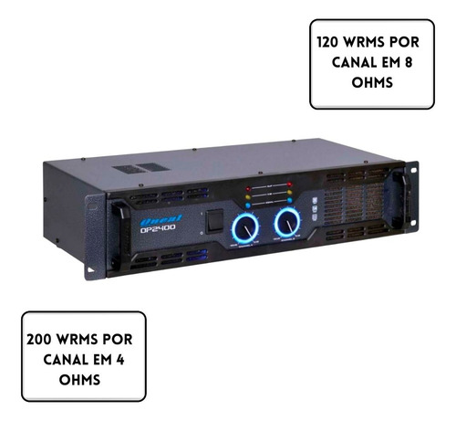 Amplificador Som Potencia Profissional Oneal Op2400 400w Rms