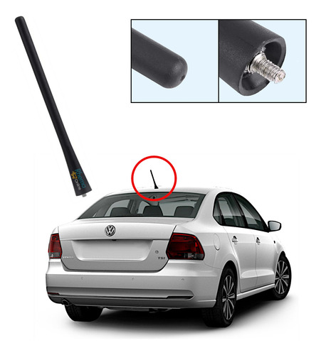 Antena Univ Mástil Vw Vento Jetta Clásico Gol Polo Pointer