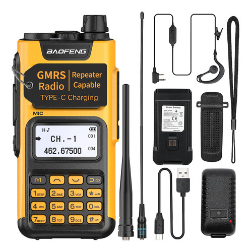 Gm-15 Pro Gmrs Radio Walkie Talki Largo Alcance Repetidor