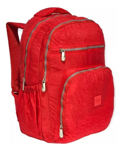 Mochila Em Naylon Tactel Reforçada Escolar Grande Crinkle