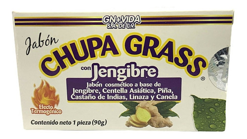 Imagen 1 de 5 de Jabón Cosmetico Chupa Grass Con Jengibre 90 G Gn+v