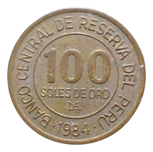 Nvs-moneda Perú 100 Soles De Oro 1984 - Rt2#3 (Usado)