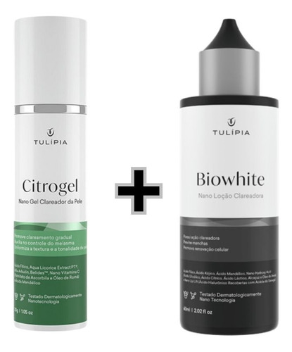 Kit Clareador De Manchas Facial Tulipia Citrogel E Biowhite