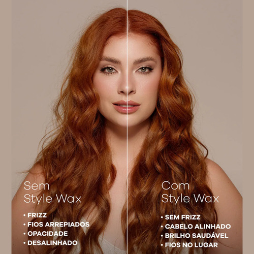 Cera Liquida Tipo Pomada No-frizz + Spray Fixação Extraforte