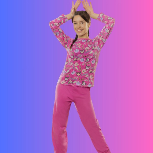 Pijama Niña Invierno Alg Estampado Infantil Piache Piu 567