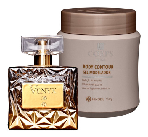 Imagem 1 de 8 de Perfume Venyx L'or + Gel Redutor De Medidas Corps