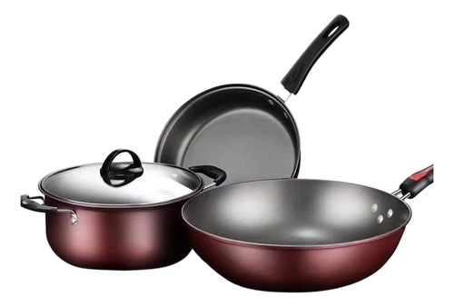 Set De Cocina Olla, Sartén, Wok Anti Adherente