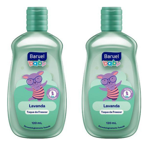 Colonia Baruel Baby Lavanda 120ml - Kit Com 2un