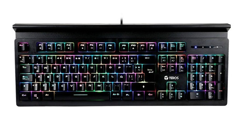 Teclado Mecanico Gamer Teros Te-4151  Multimedia Rgb Usb