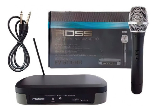 Micrófono Inalámbrico De Mano Canto Voces Ross Fv 513 Hh Vhf