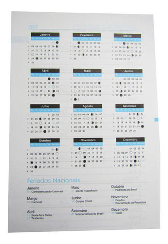 Imagem 6 de 6 de Miolo De Agenda 2022 Refilado A5 (20x13,5cm) Com 176 Folhas