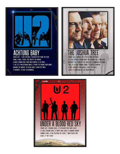 Cuadro Exitos U2 Bono Album Musical Tracklist C/marco
