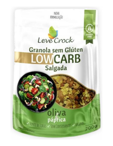 Kit 2 Granola SaLG Azeite/páprica Low Carb Leve Crock 200g