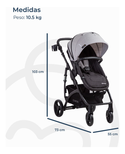 Coche Travel System Explorer Lx Gris