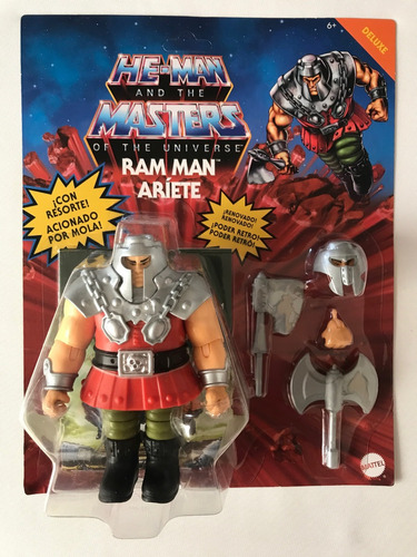 Ram Man Ariete Motu Origins Deluxe Retro Carton Mx Unpunched (Usado)