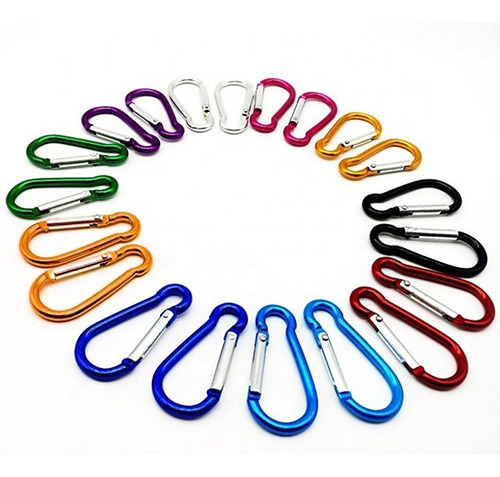 50pcs. Mini Mosquetão De Alumínio Cores P/ Camping Chaveiro