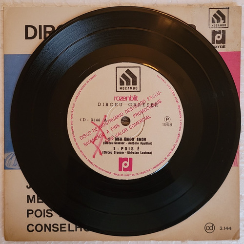Vinil Dirceu Graeser - Meu Único Amor (beat Jovem Promo) (Usado)