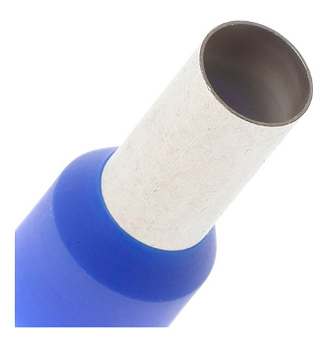 100pzs Terminal Eléctrica Tipo Ferrul, Punta O Tubular Para Calibre 6awg O 5,8mm2 de diámetro, Color Azul Weidmuller Conexel 9019260000
