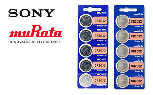 Pila Bateria De Litio Murata Original Cr 2032 3v Sellada X5
