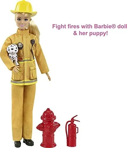 Barbie firefighter cheap doll