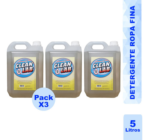 Detergente Sintetico Ropa Fina X 5 Lts Pack X 3 Un.