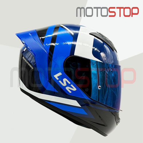 Casco Integral Ls2 Ff352 Evo Azul Visor Iridium Azul / Qr