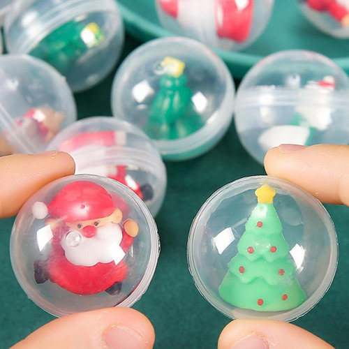 3 Huevos De Navidad De Juguete, Con Figuras En Miniatura,