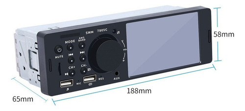 Rádio De Carro Mp5 1 Din Com 4,1'' Ecrã Tátil E Fm/aux/usb