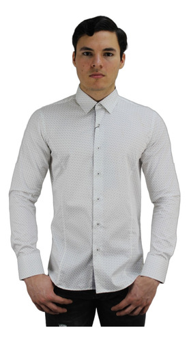 Camisa Formal Barabas 2b357  Corte Slim Fit Manga Larga