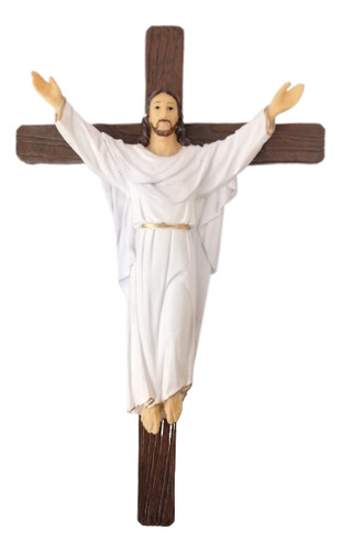 Imagen Sobre Cruz De Jesús Resucitado  Para Colgar En Pared