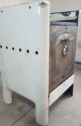 Cocina Horno Leña Fundición Enlozado Tapa Marm Deco Antiguo (Usado)