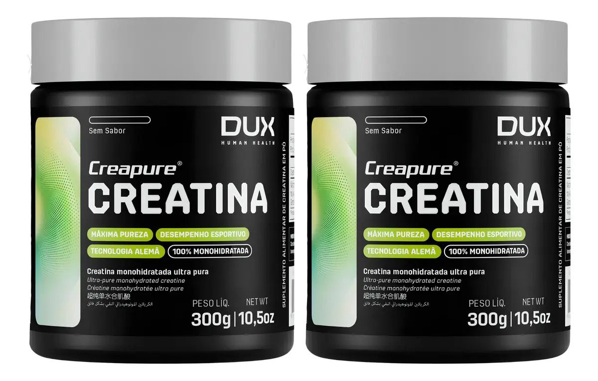 Creatina Dux em pó Sem sabor x 300g 2 un