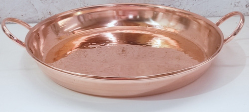 Imagen 2 de 3 de Paellera De Cobre Grande Diámetro : 43 Cm Alto 7 Cm Paella