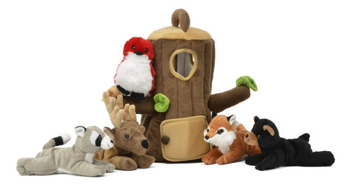 Casa Del Árbol De Felpa Unipak Con 5 Animales De Peluche Color Nombre Del Diseño