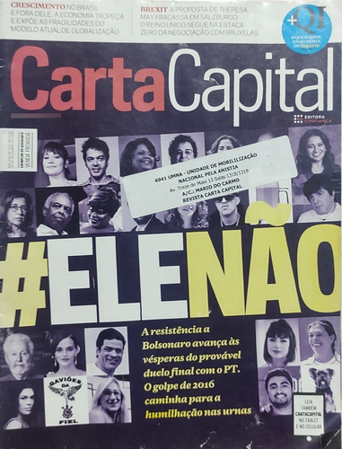Revista Carta Capital N 1022 #elenão Rara