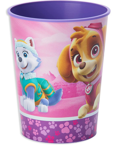 Vasos Desechables Reutilizables Rosa Para Niña Paw Patrol