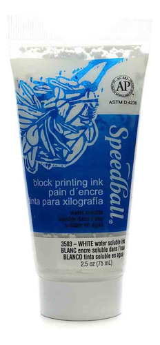 Tinta De Xilogravura Speedball Base Agua 3403 White 37ml