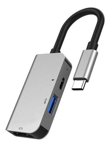 Adaptador Usb C Hub 3 En 1 Hdmi 4k X 1 Tip C X 1 Usb 3.0 X 1