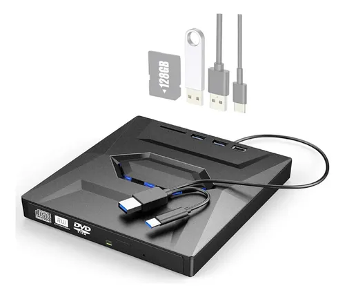 Unidad Quemadora Externa Cd Dvd 5 En 1 Tipo C Usb 3.0
